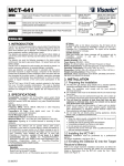 Visonik MCT-441 User's Manual