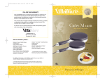 VillaWare Crpe Maker User's Manual