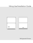 Viking Refrigerator Drawer User's Manual