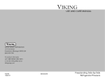 Viking Freestanding Side-by-Side Refrigerator/Freezer User's Manual