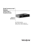 Velodyne Acoustics SC-10 User's Manual
