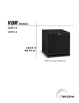 Velodyne Acoustics VDR-12 User's Manual