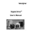 Velodyne Acoustics Digital Drive Subwoofer User's Manual