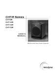 Velodyne Acoustics CHT-15R User's Manual