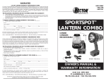 Vector SPORTSPOT VEC128BW User's Manual