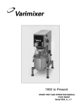 Varimixer W20F User's Manual