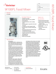 Varimixer W100PL User's Manual