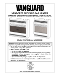 Vanguard Heating VGP30B User's Manual