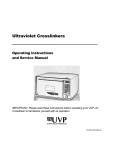 UVPS Ultraviolet Crosslinkers 81-0112-01 Rev C User's Manual