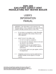 Utica Boilers UB95M-200 User's Manual