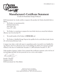Utica Boilers UB95M-200 Tax Certification