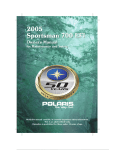 Univex Sportsman 700 EFI User's Manual