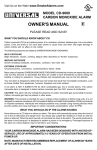 Universal Security Instruments CD-9000-C Instruction Sheet