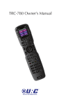 Universal Remote Control TRC-780 User's Manual