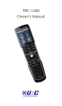 Universal Remote Control TRC-1280 User's Manual