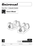 Universal Remote Control POWER-PAK 445 Adjustable Dumbbell User's Manual