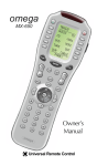 Universal Remote Control omega MX-650 User's Manual