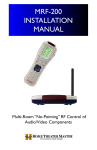 Universal Remote Control MRF-200 User's Manual