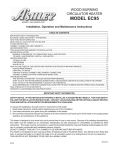 United States Stove EC95 User's Manual