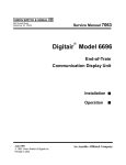 Union Products Communication display Unit 6696 User's Manual