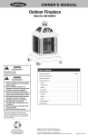 Uniflame WAF1060W-C User's Manual