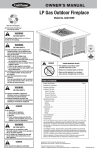 Uniflame GAD1200B User's Manual