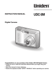 Uniden UDC-5M User's Manual