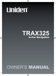 Uniden TRAX325 User's Manual