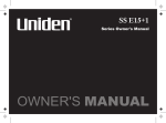 Uniden SS E15+1 User's Manual