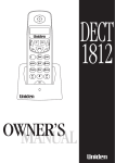 Uniden DECT 1812 User's Manual