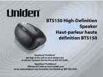 Uniden BTS150 User's Manual