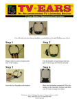 TV Ears TV Listening Device User's Manual