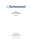 Turbosound TSB-110 User's Manual