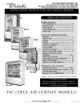 True Manufacturing Company TAC-30 User's Manual