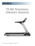 True Fitness TREADMILL PS100 User's Manual