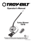 Troy-Bilt TBTB User's Manual