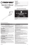 Troy-Bilt TBHB57 User's Manual