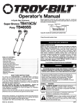 Troy-Bilt TB415CS User's Manual