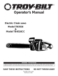 Troy-Bilt TB3516 User's Manual