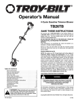 Troy-Bilt TB26TB User's Manual
