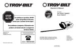 Troy-Bilt tb25ght User's Manual