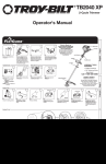 Troy-Bilt TB2040 XP User's Manual