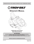 Troy-Bilt Super Bronco__Lawn Tractor User's Manual