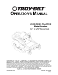 Troy-Bilt RZT 50 User's Manual