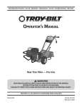 Troy-Bilt Pro Line User's Manual