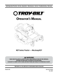 Troy-Bilt Mustang RZT User's Manual