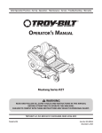 Troy-Bilt Mustang 50 XP__Zero-Turn Riding Lawn Mower User's Manual