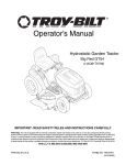 Troy-Bilt GT54 User's Manual