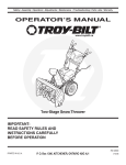 Troy-Bilt 769-03800 User's Manual