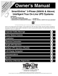 Tripp Lite SU50K3/3PM User's Manual